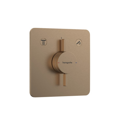 Смеситель скрытого монтажа DuoTurn Q на 2 функции, Brushed Bronze (75414140)