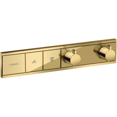 Термостат прихованого монтажу RainSelect на 2 клавіші Polished Gold Optic (15380990)