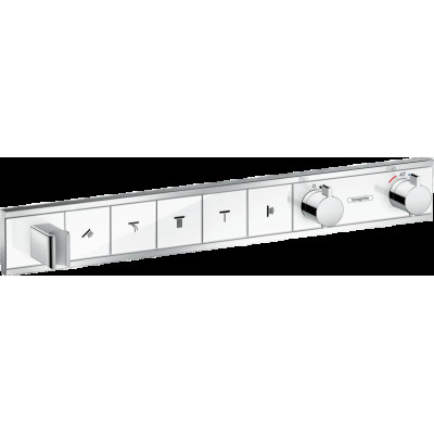 Термостат скрытого монтажа RainSelect на 5 клавиш White/Chrome (15358400)