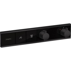 Термостат скрытого монтажа RainSelect на 2 клавиши Matt Black (15380670)