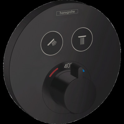 Термостат прихованого монтажу ShowerSelect S на 2 клавіші Matt Black (15743670)