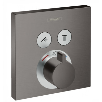 Термостат прихованого монтажу ShowerSelect на 2 клавіші Brushed Black Chrome (15763340)