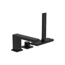Смеситель Tecturis E врезной на край ванны на 3 отверстия с sBox, Matt Black (73443670)