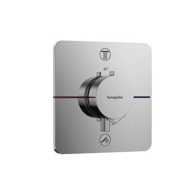 Термостат прихованого монтажу ShowerSelect Comfort Q на 2 функції, Chrome (15583000)