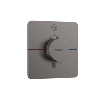 Термостат скрытого монтажа ShowerSelect Comfort Q на 1 функцию, Brushed Black Chrome (15581340)