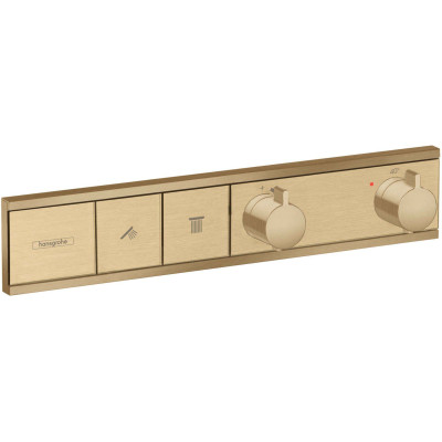 Термостат скрытого монтажа RainSelect на 2 клавиши Brushed Bronze (15380140)