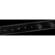 Термостат скрытого монтажа RainSelect на 4 клавиши Matt Black (15382670)