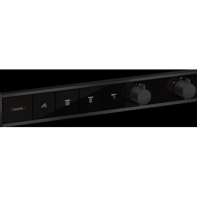 Термостат прихованого монтажу RainSelect на 4 клавіші Matt Black (15382670)