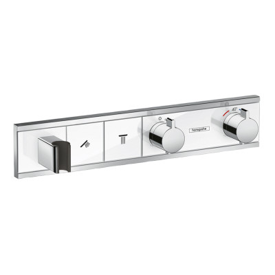 Термостат прихованого монтажу RainSelect на 2 клавіші White/Chrome (15355400)