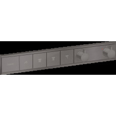Термостат скрытого монтажа RainSelect на 4 клавиши Brushed Black (15382340)
