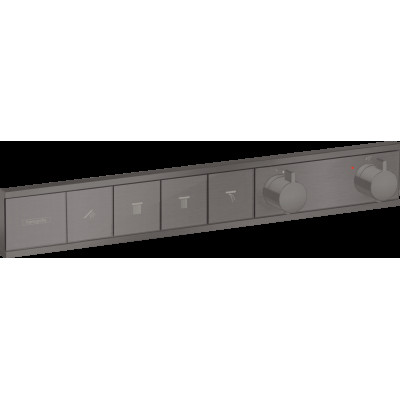 Термостат скрытого монтажа RainSelect на 4 клавиши Brushed Black (15382340)