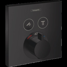 Термостат скрытого монтажа ShowerSelect на 2 клавиши, Matt Black (15763670)
