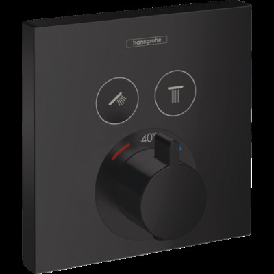 Термостат прихованого монтажу ShowerSelect на 2 клавіші, Matt Black (15763670)