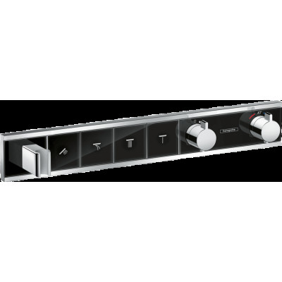 Термостат скрытого монтажа RainSelect на 4 клавиши, Chrome/Black (15357600)