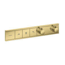 Термостат скрытого монтажа RainSelect на 3 клавиши, Polished Gold Optic (15381990)