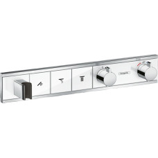 Термостат скрытого монтажа RainSelect на 3 клавиши (стекло белое) верхняя часть (15356400)