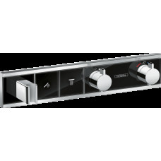 Термостат скрытого монтажа RainSelect на 2 клавиши Black/Chrome (15355600)