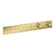 Термостат прихованого монтажу RainSelect на 5 клавіш, Polished Gold Optic (15384990)