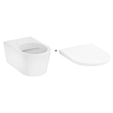 Унитаз подвесной EluPura S 540 мм AquaFall Flush 60193450 + сиденье soft close 60148450