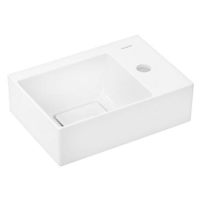 Умывальник Xevolos E 360/250 Right с отверстием, без перелива, SmartClean White (61086450)