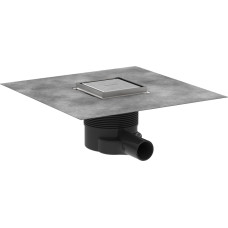 Душевой трап точечный "RainDrain Brilliance" 100x100х5 мм d40, Brushed Stainless Steel (56250800)