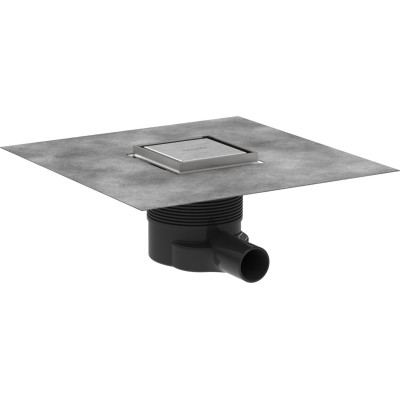 Душевой трап точечный "RainDrain Brilliance" 100x100х5 мм d40, Brushed Stainless Steel (56250800)