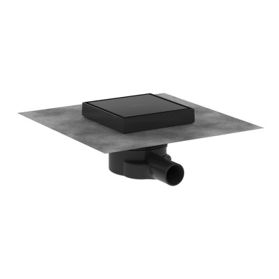 Душевой трап точечный "RainDrain Point" 150x150х27 мм d40, Matt Black (56249670)