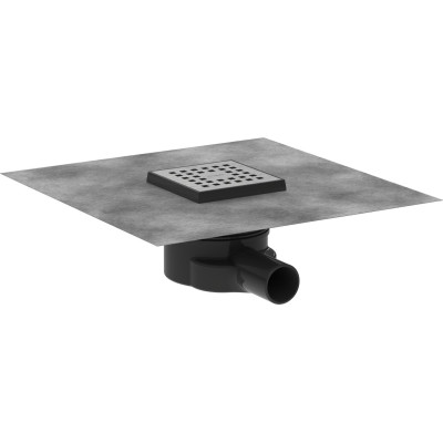 Душовий трап точковий "RainDrain Point" 100x100х11 мм d40, Brushed Stainless Steel (56246800)