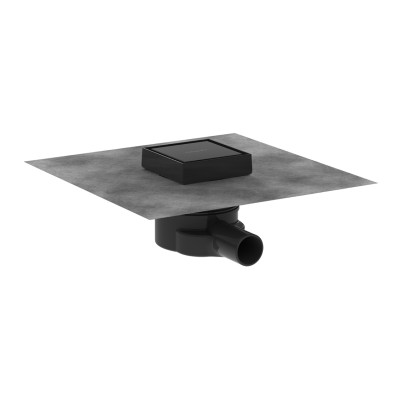 Душовий трап точковий "RainDrain Point" 100x100х27 мм d40, Matt Black (56247670)