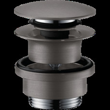Донний клапан для умивальників з переливом push-open Brushed Black (50100340)