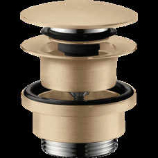 Донний клапан для умивальників з переливом push-open Brushed Bronze (50100140)