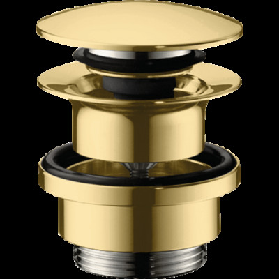 Донный клапан для умывальников с переливом push-open Polished Gold Optic (50100990)