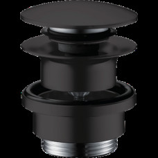 Донний клапан для умивальників з переливом push-open Matt Black (50100670)
