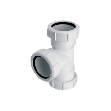 Тройник пластиковый d40 с гайками 40E-WH