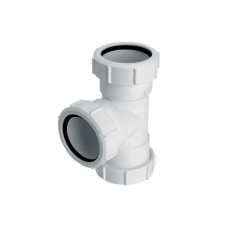 Тройник пластиковый d50 с гайками, 50E-WH