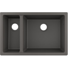 Кухонна мийка S510-U635 під стільницю 710х450 дві чаші 180/450 Stonegrey (43433290)