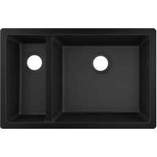 Кухонна мийка S510-U635 під стільницю 710х450 дві чаші 180/450 Graphiteblack (43433170)