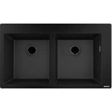 Кухонна мийка S510-F770 770х510 на дві чаші 370/370 Graphiteblack (43316170)