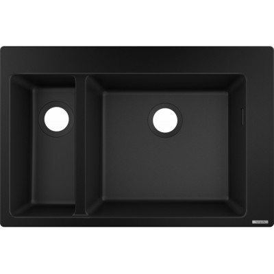 Кухонна мийка S510-F635 770х510 на дві чаші 180/450 Graphiteblack (43315170)