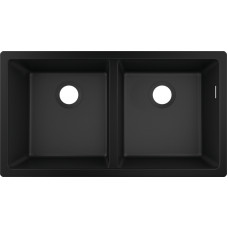 Кухонна мийка S510-U770 під стільницю 820х450 на дві чаші 370/370 Graphiteblack (43434170)