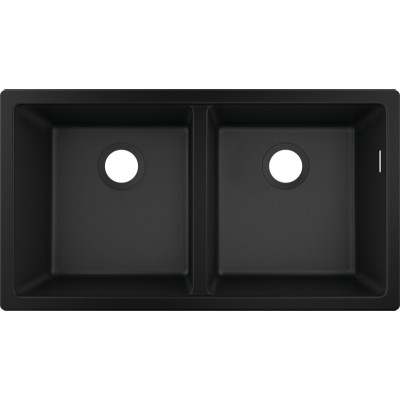 Кухонна мийка S510-U770 під стільницю 820х450 на дві чаші 370/370 Graphiteblack (43434170)