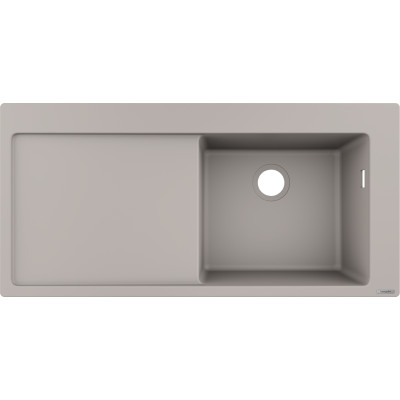 Кухонна мийка S514-F450 1050х415 полиця з ліва Concretegrey (43314380)