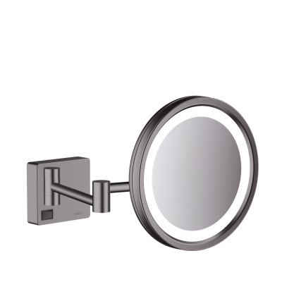 AddStoris Дзеркало для гоління з LED освітленням, Brushed Black Chrome (41790340)