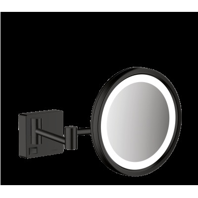 AddStoris Зеркало для бритья с LED освещением, черный матовый (41790670)