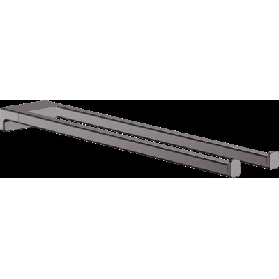 AddStoris Рушникотримач 44.5 см подвійний нерухомий Brushed Black (41770340)