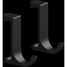 WallStoris Гачок для рушників тонкий (2 штуки) 3.9 x 3.2 x 1.0 см Matt Black (27929670)