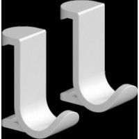 WallStoris Гачок для рушників широкий (2 штуки) 3.9 x 3.2 x 1.8 см Matt White (27914700)