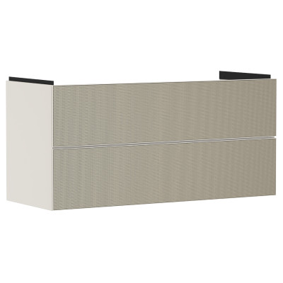 Тумба під умивальник Xevolos E 1180/475 з 2-ма шухлядами, Sand Matt Beige/Front Patterned Bronze (54185390)