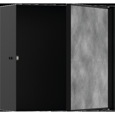 XtraStoris Rock Настінна ніша з дверцятами 30х30х14см Matt Black (56091670)