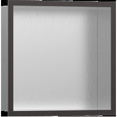 XtraStoris Individual BSS Настінна ніша з рамкою 30х30х10см Brushed Black Chrome (56097340)